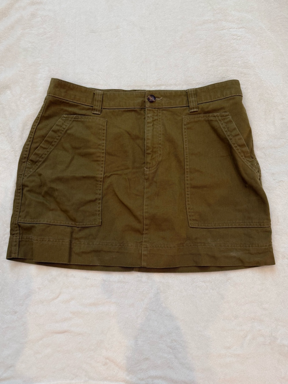 Old Navy Olive-Tan Cotton Skirt